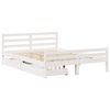 vidaXL Estructura de cama sin colch&oacute;n madera de pino blanca 150x200 cm