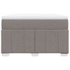 vidaXL Cama box spring con colch&oacute;n tela gris taupe 120x190 cm