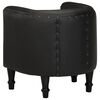 vidaXL Sill&oacute;n de cuero aut&eacute;ntico negro