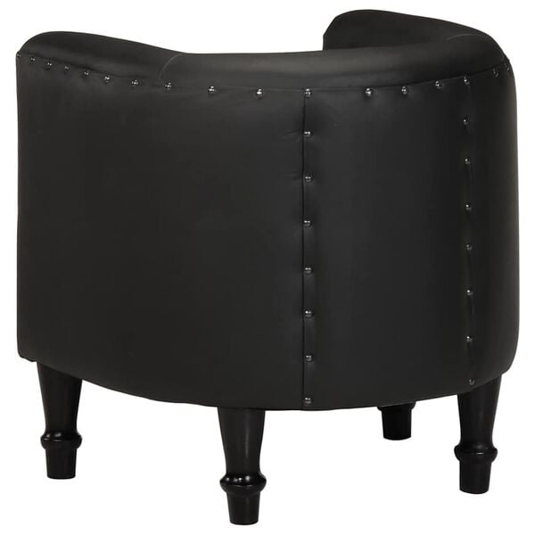 vidaXL Sill&oacute;n de cuero aut&eacute;ntico negro