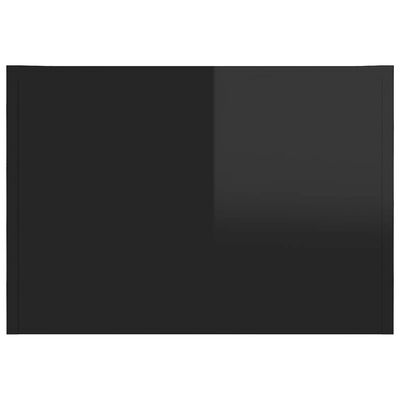 vidaXL Mesa de centro de aglomerado negro con brillo 50x50x35 cm