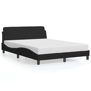 vidaXL Estructura de cama Dover terciopelo negro 140x190 cm