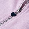 Sudadera infantil con capucha y cremallera lila mezcla 92