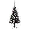 vidaXL &Aacute;rbol de Navidad con 150 LED con soporte Negro 120 cm PVC