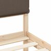 vidaXL Estructura de Cama con Cabecera Tapizada Taup&eacute; 150 x 200 cm