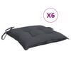 vidaXL Cojines sillas de jard&iacute;n 6 uds tela Oxford antracita 40x40x7 cm