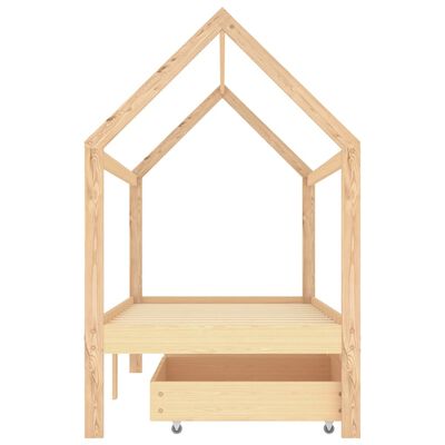 vidaXL Estructura de cama infantil con cajones madera de pino 90x200cm