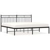 vidaXL Estructura cama sin colch&oacute;n con cabecero metal negro 183x213 cm