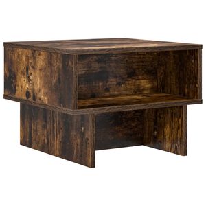 vidaXL Mesa de Caf&eacute; Roble ahumado 48 x 46 x 35 cm Madera de ingenier&iacute;a