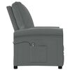 vidaXL Sill&oacute;n reclinable el&eacute;ctrico de tela gris oscuro