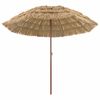 vidaXL Parasol de playa Natural 255 x 255 x 255 cm Poli&eacute;ster y Acero