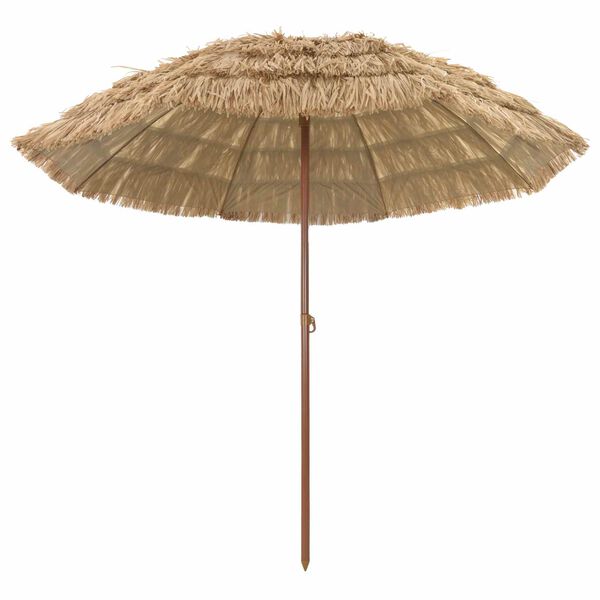 vidaXL Parasol de playa Natural 255 x 255 x 255 cm Poli&eacute;ster y Acero