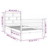 vidaXL Estructura de cama madera maciza 90x200 cm