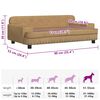 vidaXL Cama para perros de terciopelo marrón 90x53x30 cm
