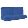 vidaXL Juego de cojines de paleta 3 pcs Azul real 120 x 50 x 12 cm