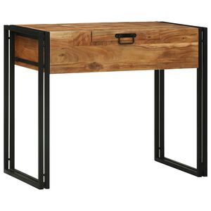 vidaXL Mesas de tocador de dormitorio Marr&oacute;n Madera maciza de Acacia
