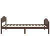 vidaXL Estructura cama sin colchón madera pino marrón oscuro 100x200cm