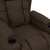 vidaXL Sill&oacute;n reclinable de tela marr&oacute;n oscuro