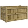 vidaXL Jardineras de exterior 2 unidades madera impregnada de pino