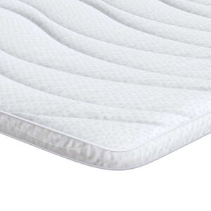 vidaXL Sobrecolch&oacute;n 80 x 200 cm de grosor Tela de punto Blanco