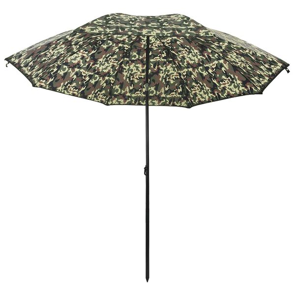 vidaXL Paraguas de Pesca Camuflaje 220 x 193 cm Poli&eacute;ster Oxford