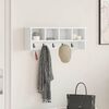 vidaXL Perchero de pared Blanco 75 x 16 x 26 cm Madera contrachapada