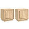 vidaXL Mesitas de noche 2 uds madera contrachapada roble 44x35x45 cm