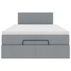 vidaXL Cama otomana con colch&oacute;n gris claro 120x200 cm tela