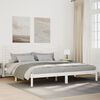 vidaXL Cama extralarga sin colchón madera maciza blanca 180x210 cm