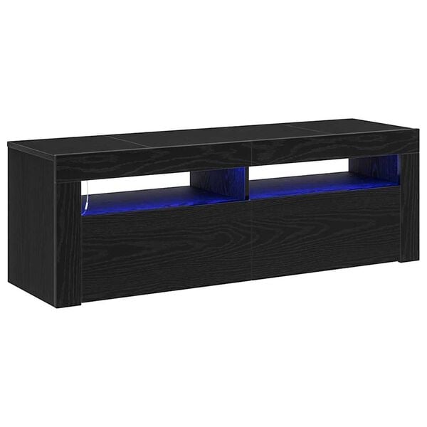 vidaXL Mueble de TV Roble Negro 120 x 35 x 40 cm Madera de ingenier&iacute;a