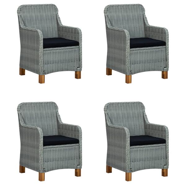 vidaXL Juego de comedor para jard&iacute;n de 5 piezas gris claro