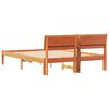 vidaXL Estructura de cama con cabecera Marr&oacute;n cera 120 x 200 cm