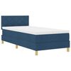 vidaXL Cama tipo Box Spring con colch&oacute;n Azul 90 x 190 cm tela