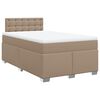 vidaXL Cama box spring con colch&oacute;n cuero sint&eacute;tico capuchino 120x190cm