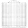vidaXL Cestas de gaviones 8 uds forma de arco hierro 200x50x200/220 cm