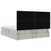 vidaXL Cama con almacenamiento y LED con LED Gris Claro 160 x 200 cm