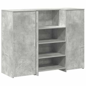 vidaXL Mostrador de recepci&oacute;n gris hormig&oacute;n 135x50x103,5 cm