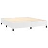 vidaXL Cama box spring con colch&oacute;n cuero sint&eacute;tico blanco 180x200 cm