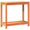vidaXL Mesa de plantaci&oacute;n y estante madera maciza marr&oacute;n 82,5x35x75 cm