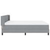 vidaXL Cama tipo Box Spring Gris Claro 200 x 180 cm Poli&eacute;ster