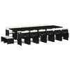 vidaXL Set de muebles jard&iacute;n 17 pzas con cojines rat&aacute;n sint&eacute;tico negro