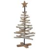 vidaXL &Aacute;rbol de Navidad con soporte Marr&oacute;n 90 cm Madera de teca maciza