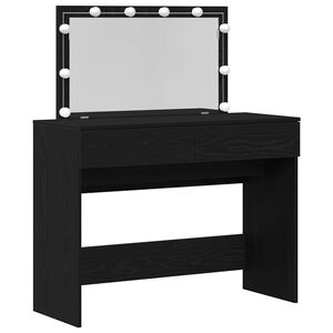 vidaXL Mesa Tocador Roble Negro 100 x 40 x 120 cm Madera de ingenier&iacute;a