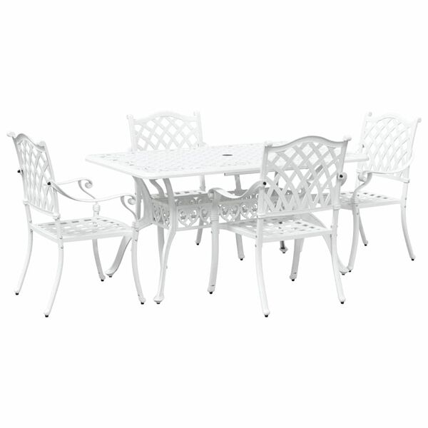 vidaXL Conjunto de Comedor de Jard&iacute;n 5 pcs Aluminio