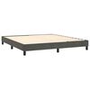 vidaXL Cama box spring con colch&oacute;n terciopelo gris oscuro 180x200 cm