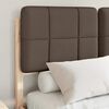 vidaXL Estructura de Cama con Cabecera Tapizada Taup&eacute; 120 x 200 cm