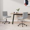 vidaXL Sillas de comedor giratorias 2 uds de terciopelo gris claro