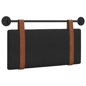 vidaXL Cabecero colgante Negro PU antiguo