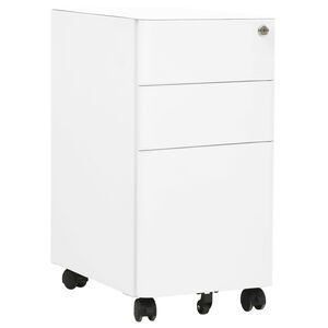 vidaXL Armario archivador m&oacute;vil acero blanco 30x45x59 cm