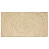 vidaXL Alfombra de &aacute;rea Blanco 100 x 200 cm yute
